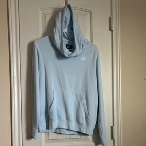 Nike Women's Light Blue Hoodie Sweater
